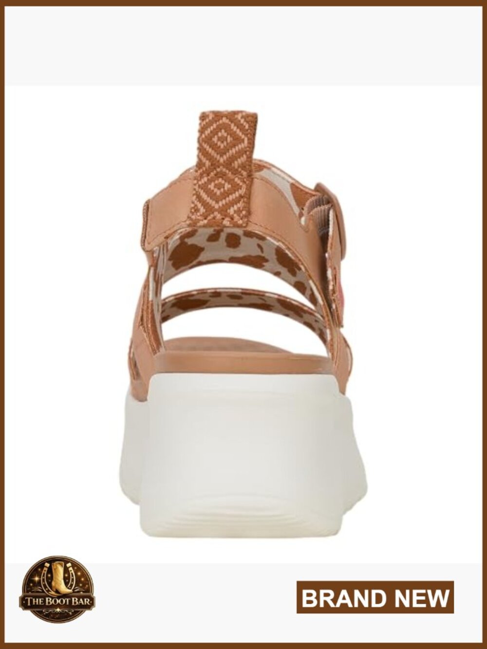 Platform Wedge Sandals with Adjustable Buckle - Lightweight EVA Footbed - Picture 6 of 7